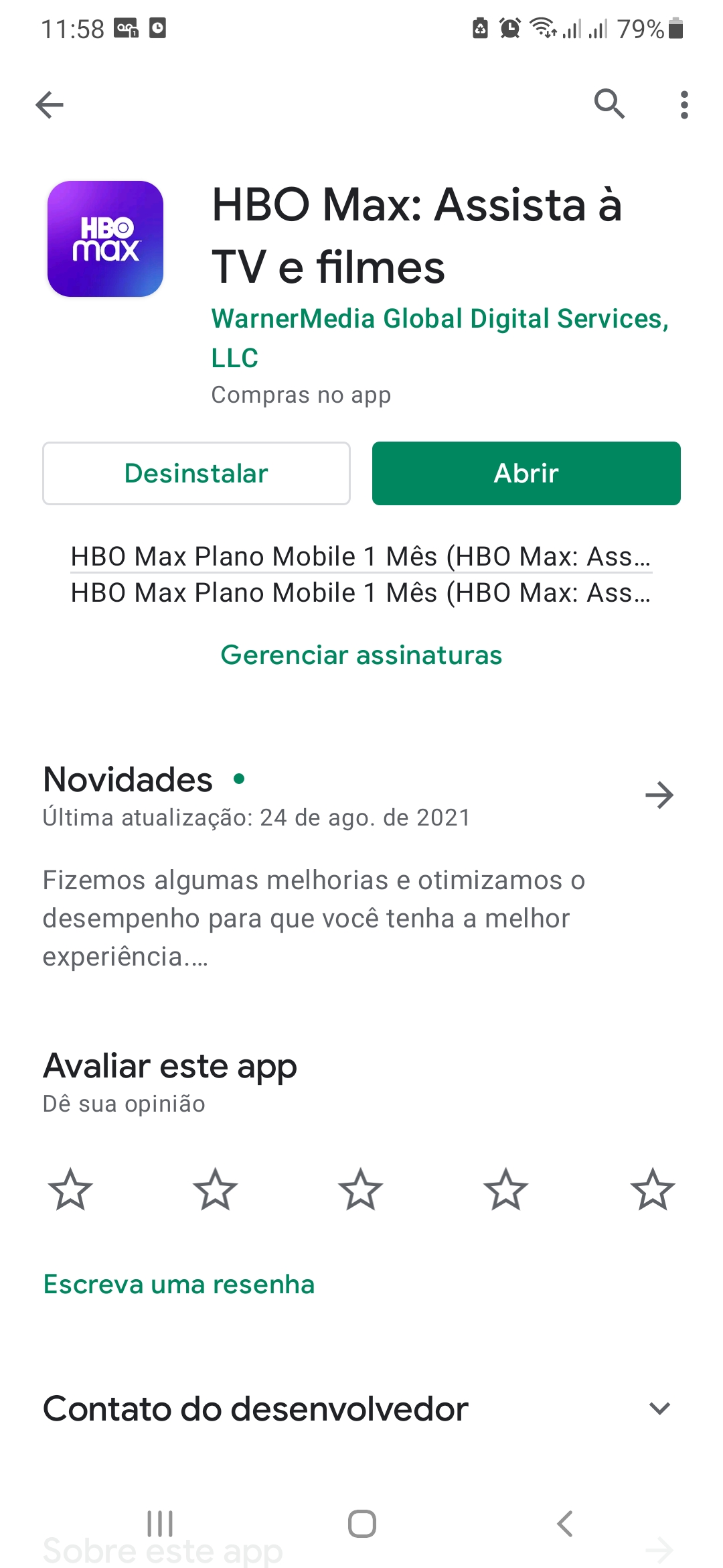 nao consigo localizar a minha assinatura da HBO para cancelar, preciso de  suporte - Comunidade Google Play