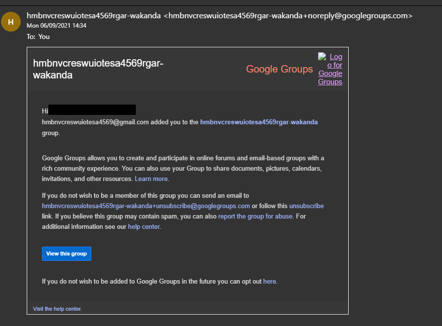 Google Groups unsubscribe feature abused to remove members without