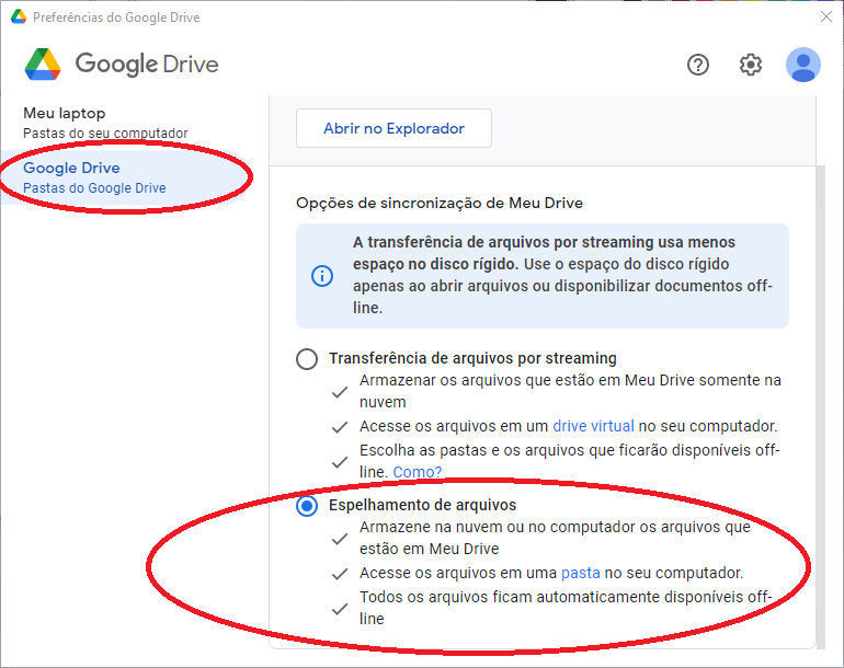 Como sincronizar o Google Drive com pastas do seu computador