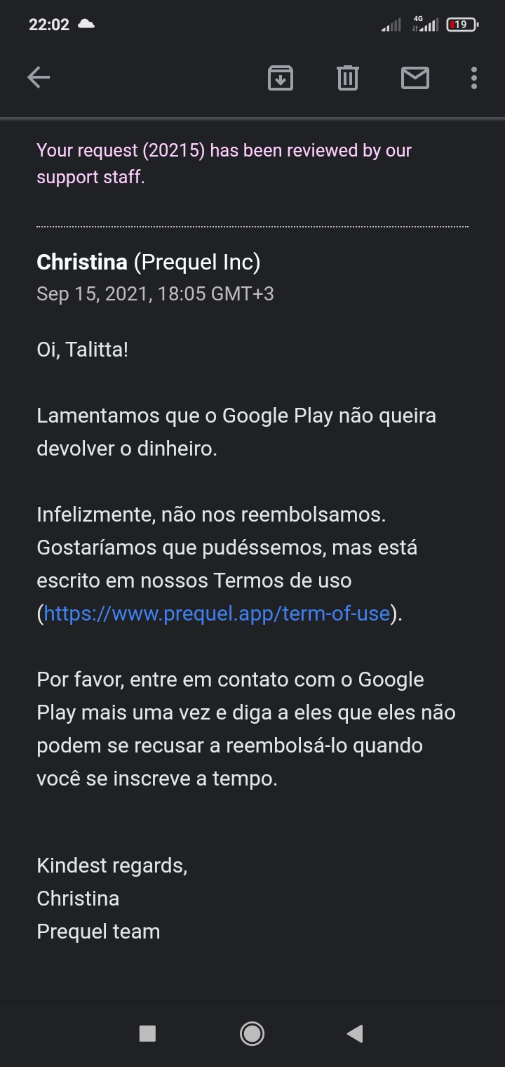 Decepção! Solicitei reembolso dentro das 48 hrs que está na política de  vocês e não foi aprovado! - Comunidade Google Play