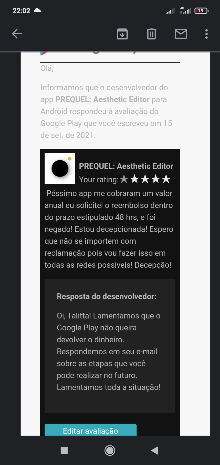 Decepção! Solicitei reembolso dentro das 48 hrs que está na política de  vocês e não foi aprovado! - Comunidade Google Play