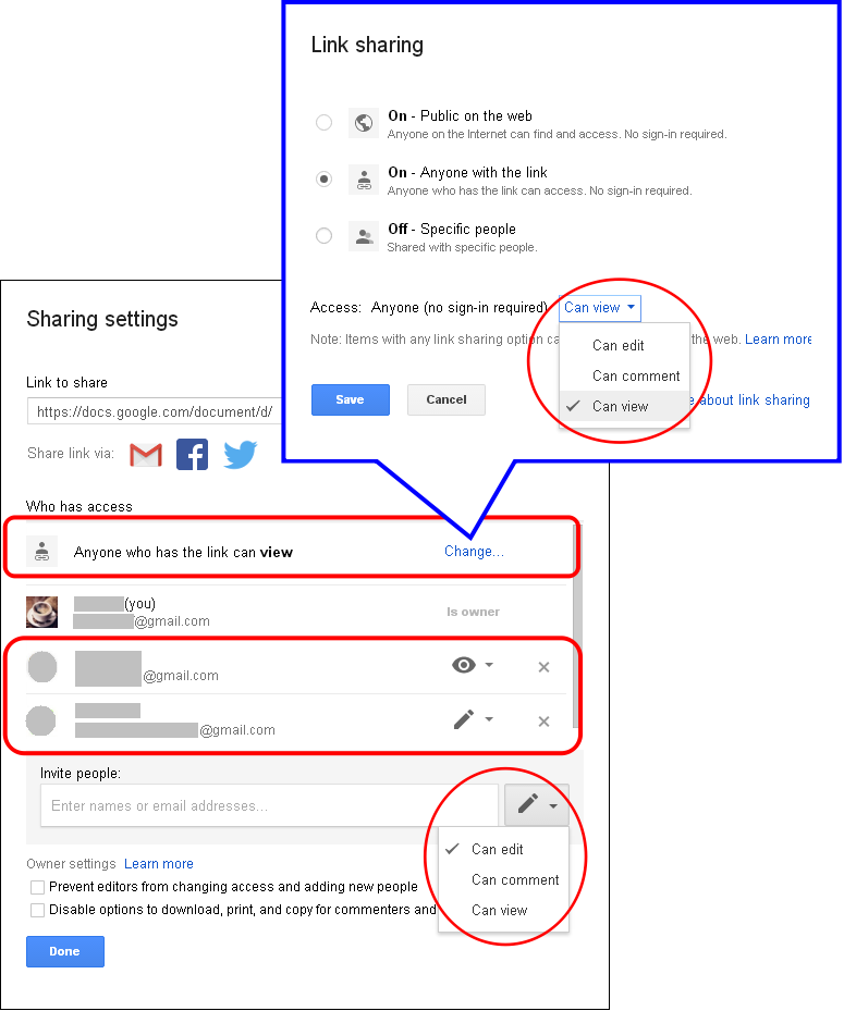 how to share google drive link