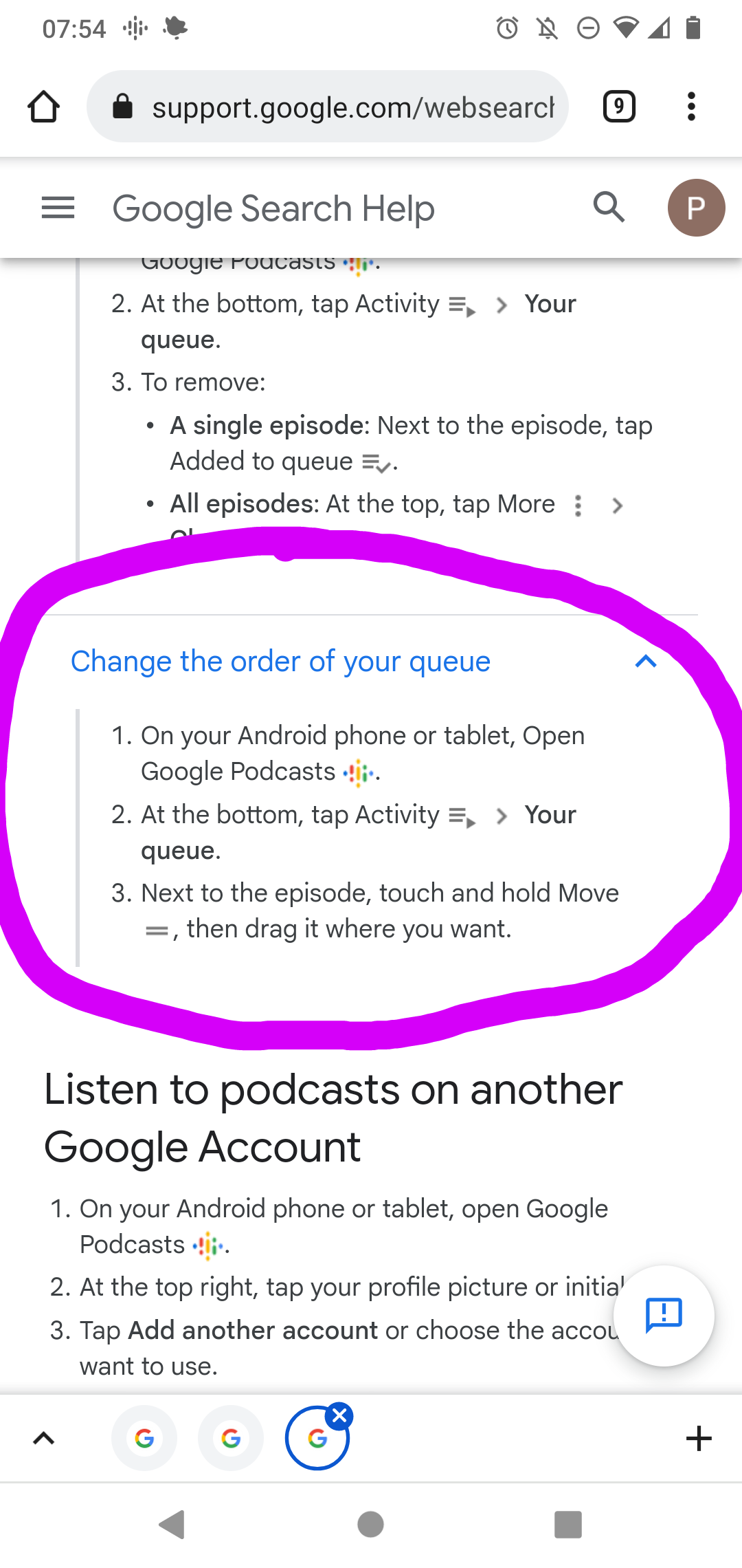 Playing episodes and managing your queue