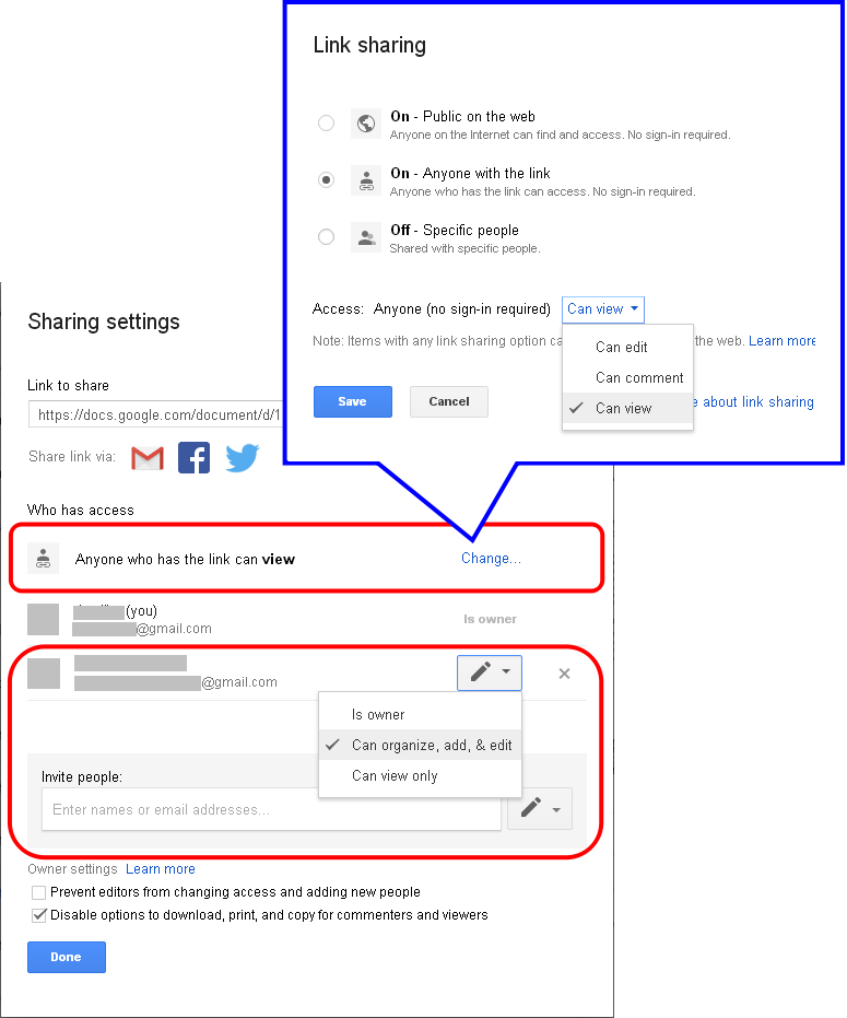 how to give access to google drive link