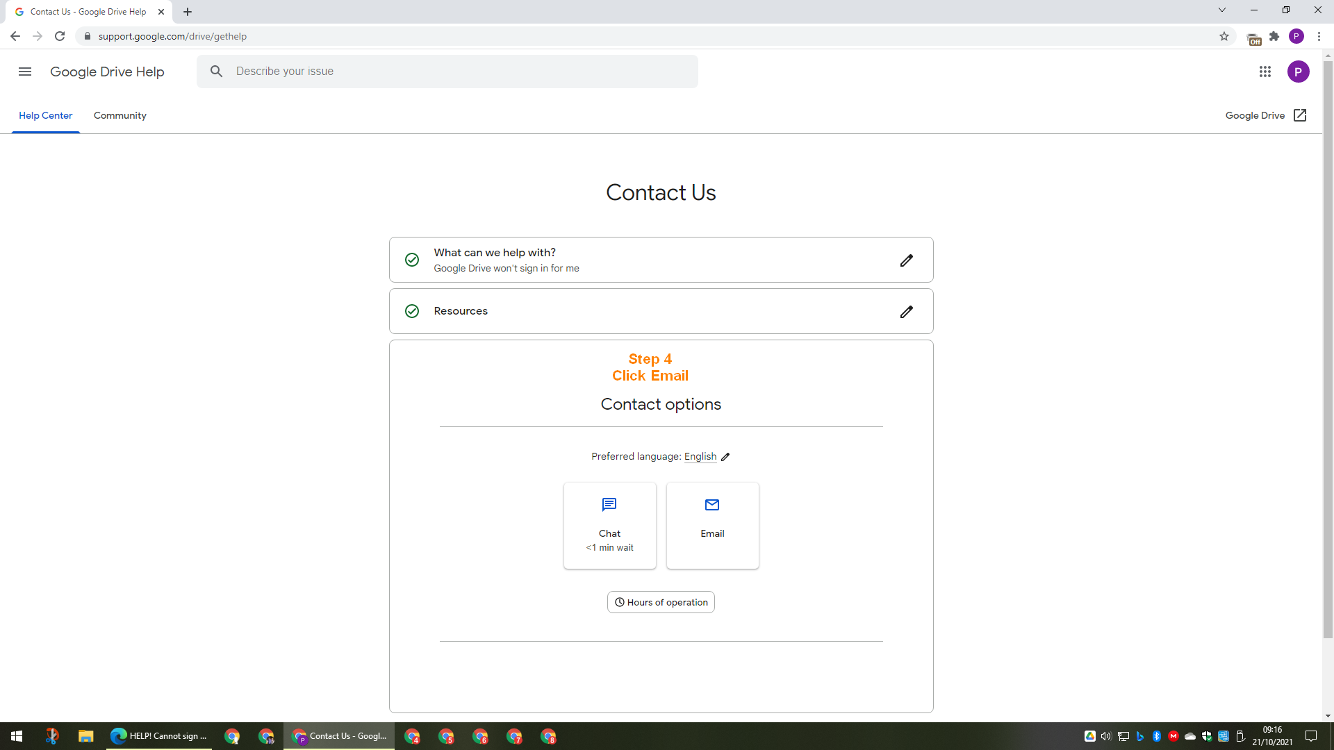 G-Drive app login (win) window with error 404 - Google Drive Community