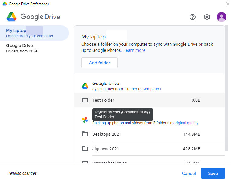 google drive not ing