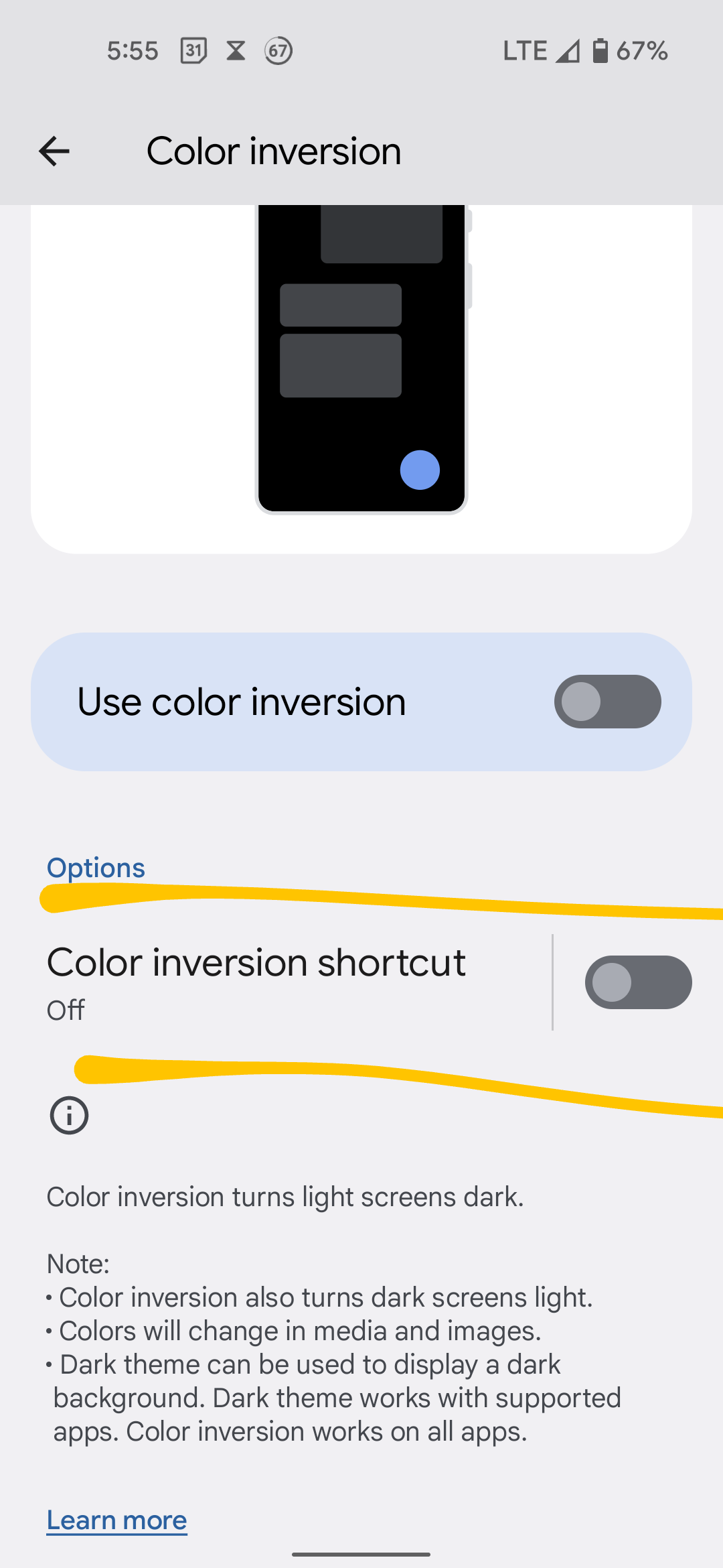 how to turn inverted colors off android｜TikTok Search