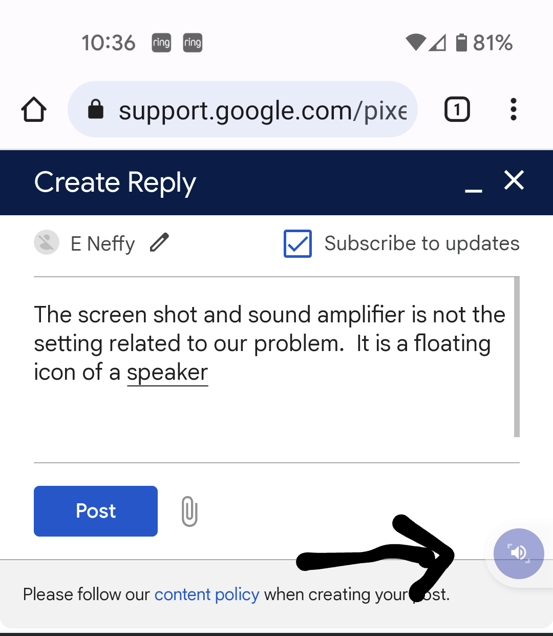 Remove Floating toggle invert - Google Pixel Community