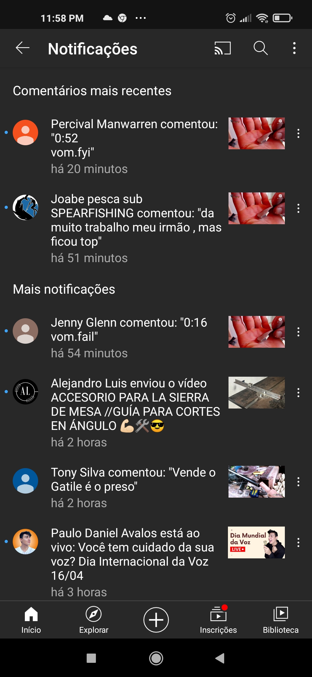 Gente eu já estou cansado de procurar uma solução pra o problema no meu  canal mensagem some - Comunidade