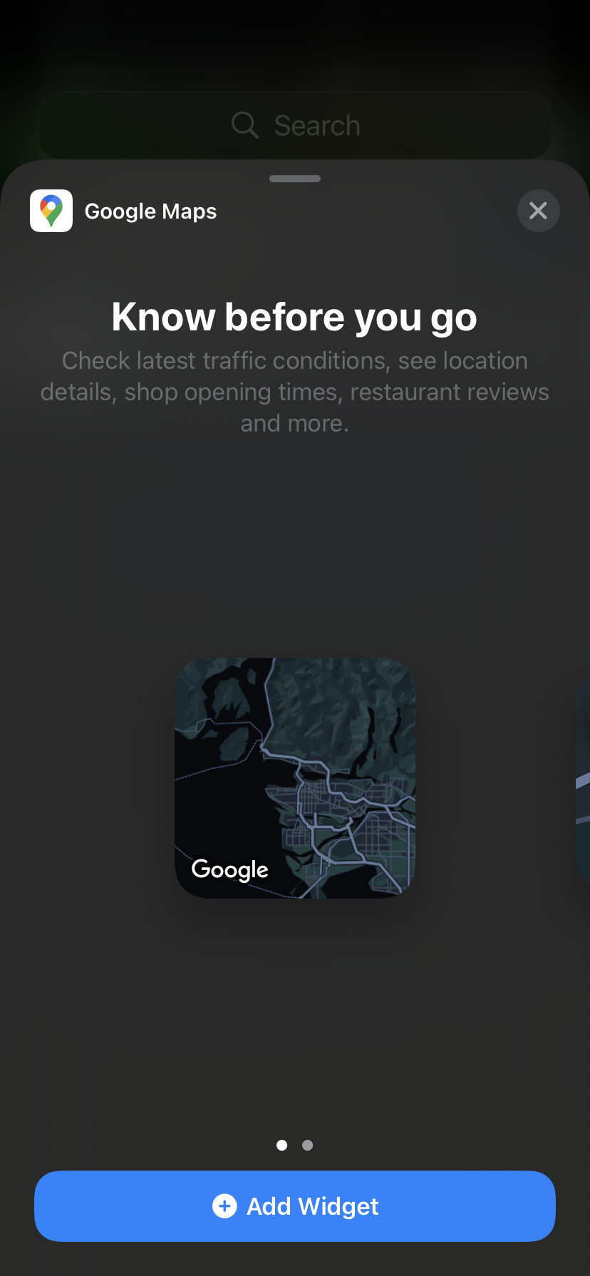 Viewed Travel Times Widget What Happened To The Travel Times Widget On Iphone? - Google Maps Community