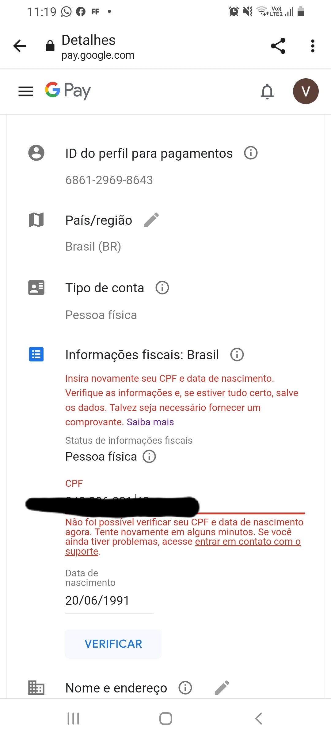 Não consigo fazer login de outro país tipo playpix - Comunidade Conta do  Google