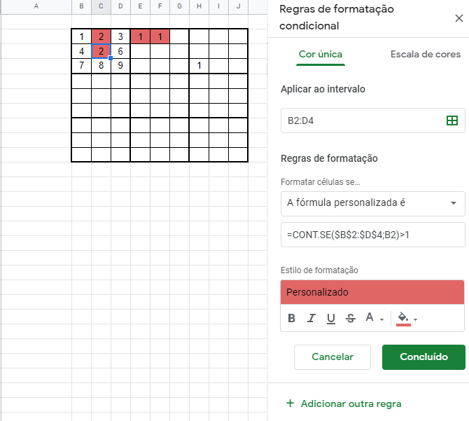 Regras do Sudoku