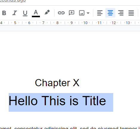 how to vertically align text in google docs title page