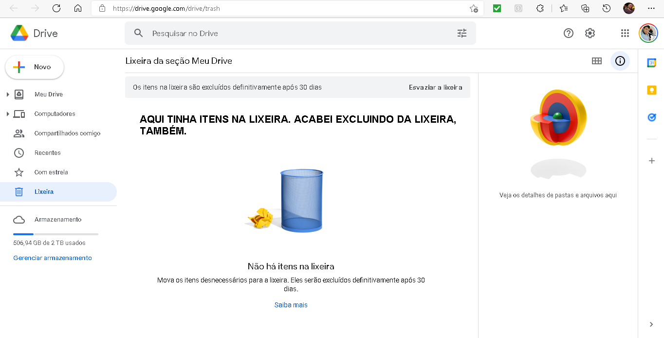 Como o Google Drive calcula o tamanho das pastas do armazamento contratado?  - Comunidade Google Drive