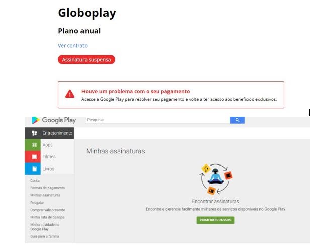 Problema com a assinatura Globoplay + Canais - Comunidade Google Play