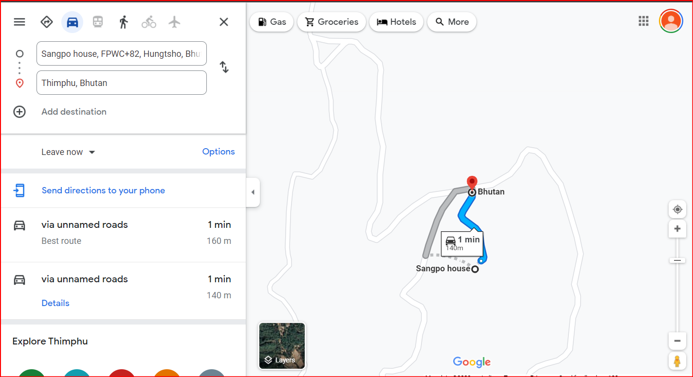 road not visible in google terrain map - Google Maps Community