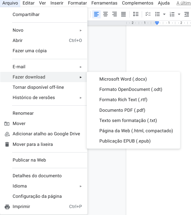 Como baixar um arquivo do Google Drive e editar no computador