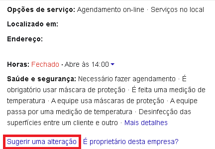 Não consigo editar os horários de funcionamento do estabelecimento, mesmo  com o e-mail verificado - Comunidade Perfil da empresa no Google