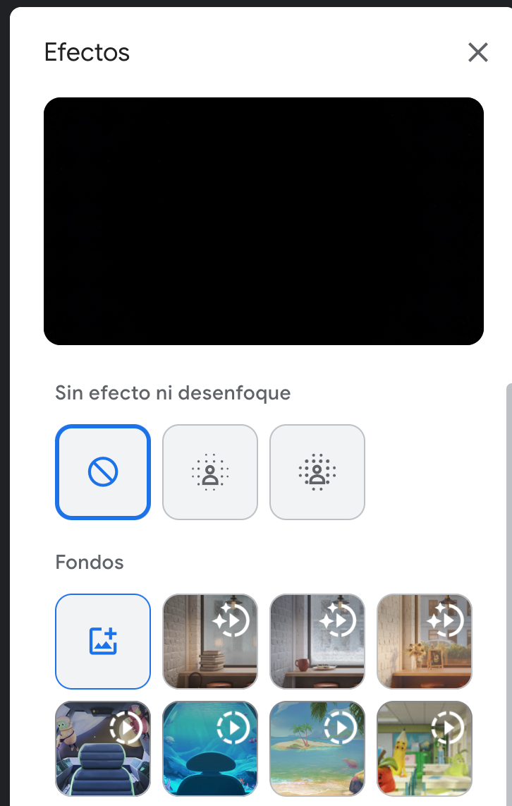 no me sale la opción de subir imagen para fondo de google meet en aplicar  efectos visuales - Comunidad de Google Meet
