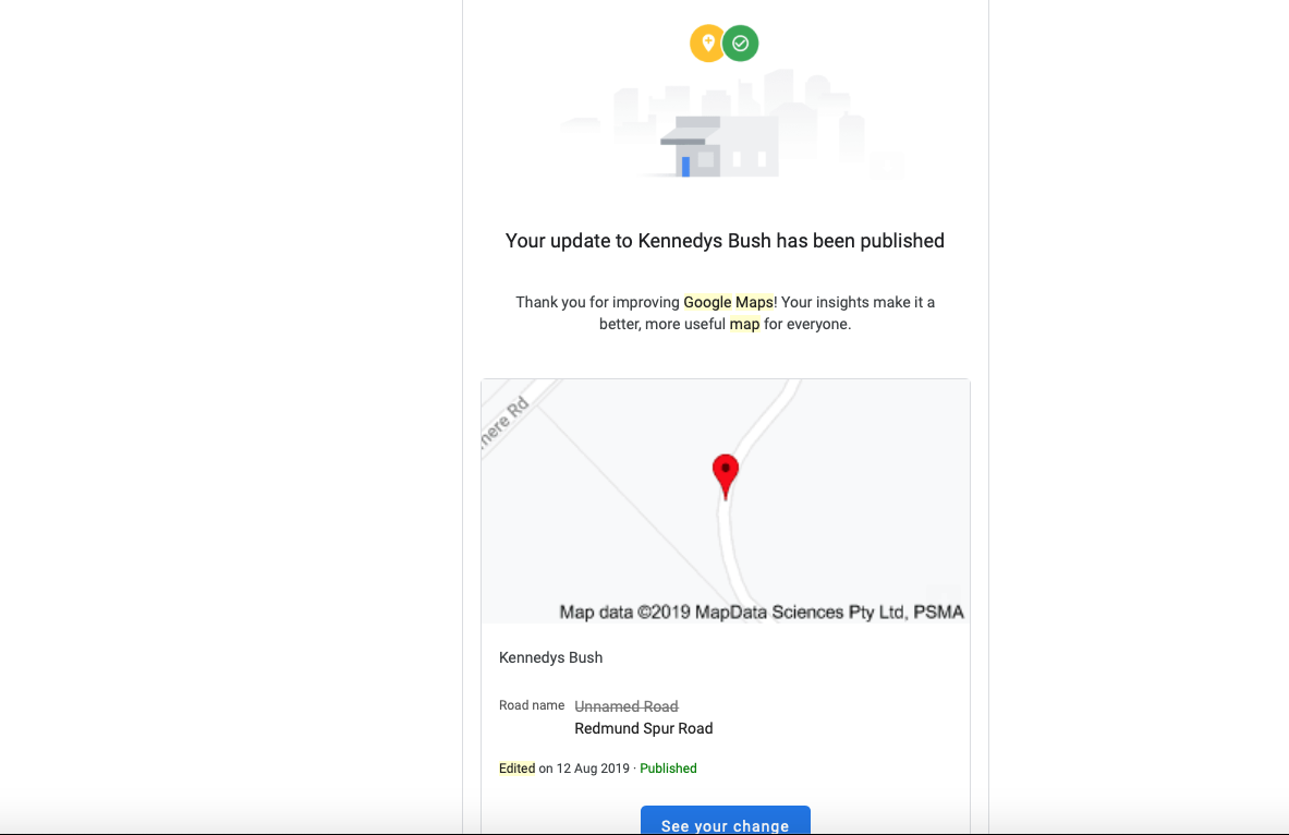 How do I get Google to update maps I;ve tried to suggest edits