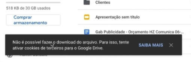 Erro no download de arquivo do Google Slides - Comunidade Editores