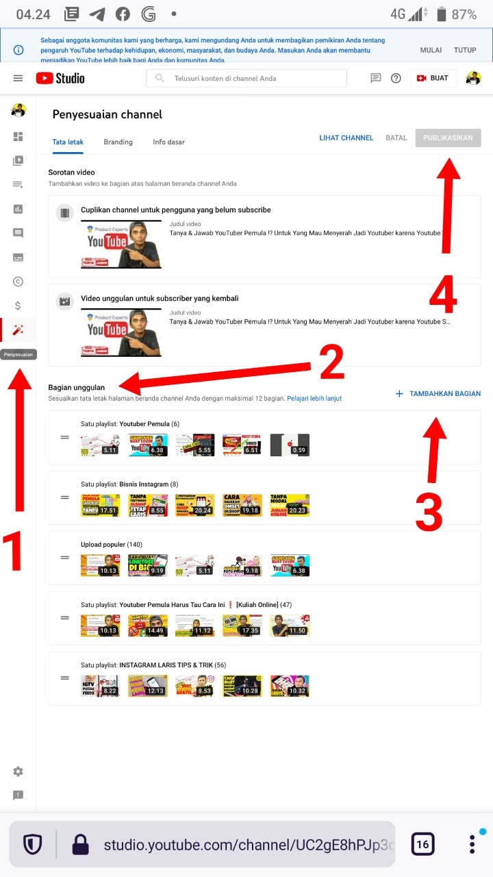 Kenapa ada video channel lain di beranda channel youtube saya? - Komunitas  YouTube