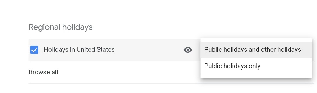 Turn off holidays - Google Calendar Community