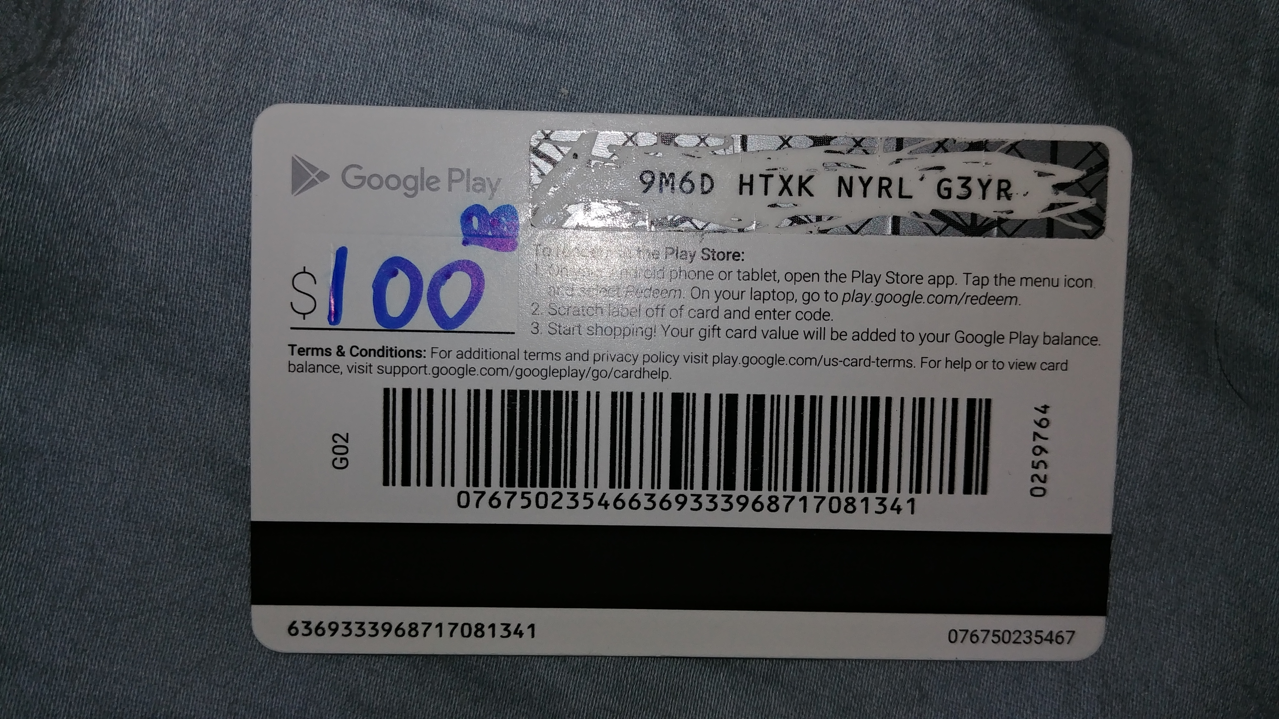 100+ Free ~Google Play gift card Code free