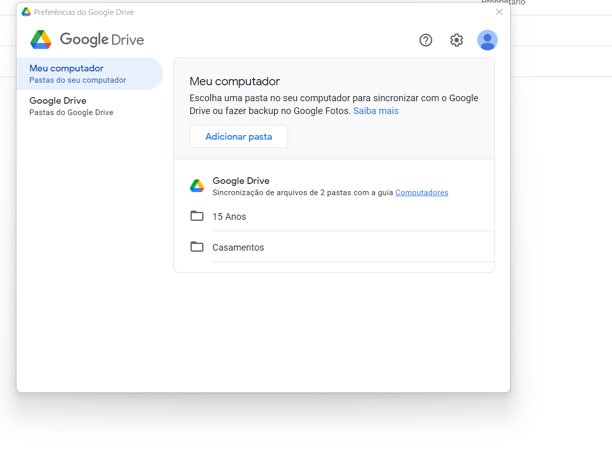 Como sincronizar o Google Drive com pastas do seu computador