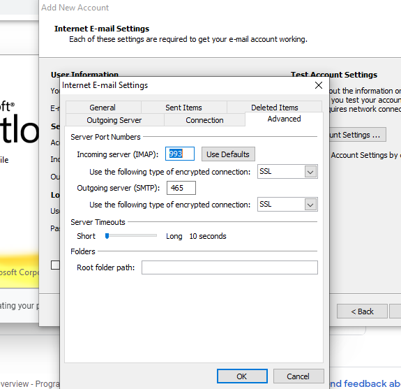 Gmail Incoming Mail Server Outlook