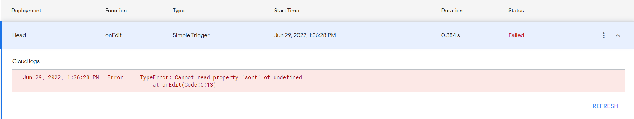 App script for a sheet stopped working - TypeError: Cannot read property  source of undefined - Google Docs Editors Community