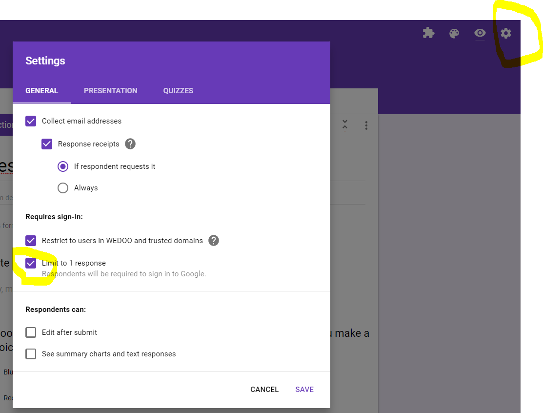 How to edit google forms responses after submit?