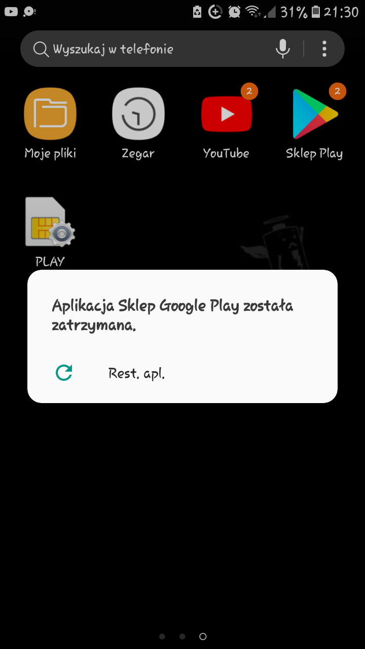 Wyswietla Mi Sie Informacja Iz Aplikacja Sklep Google Play Zostala Zatrzymana Nic Nie Pomaga Spolecznosc Google Play