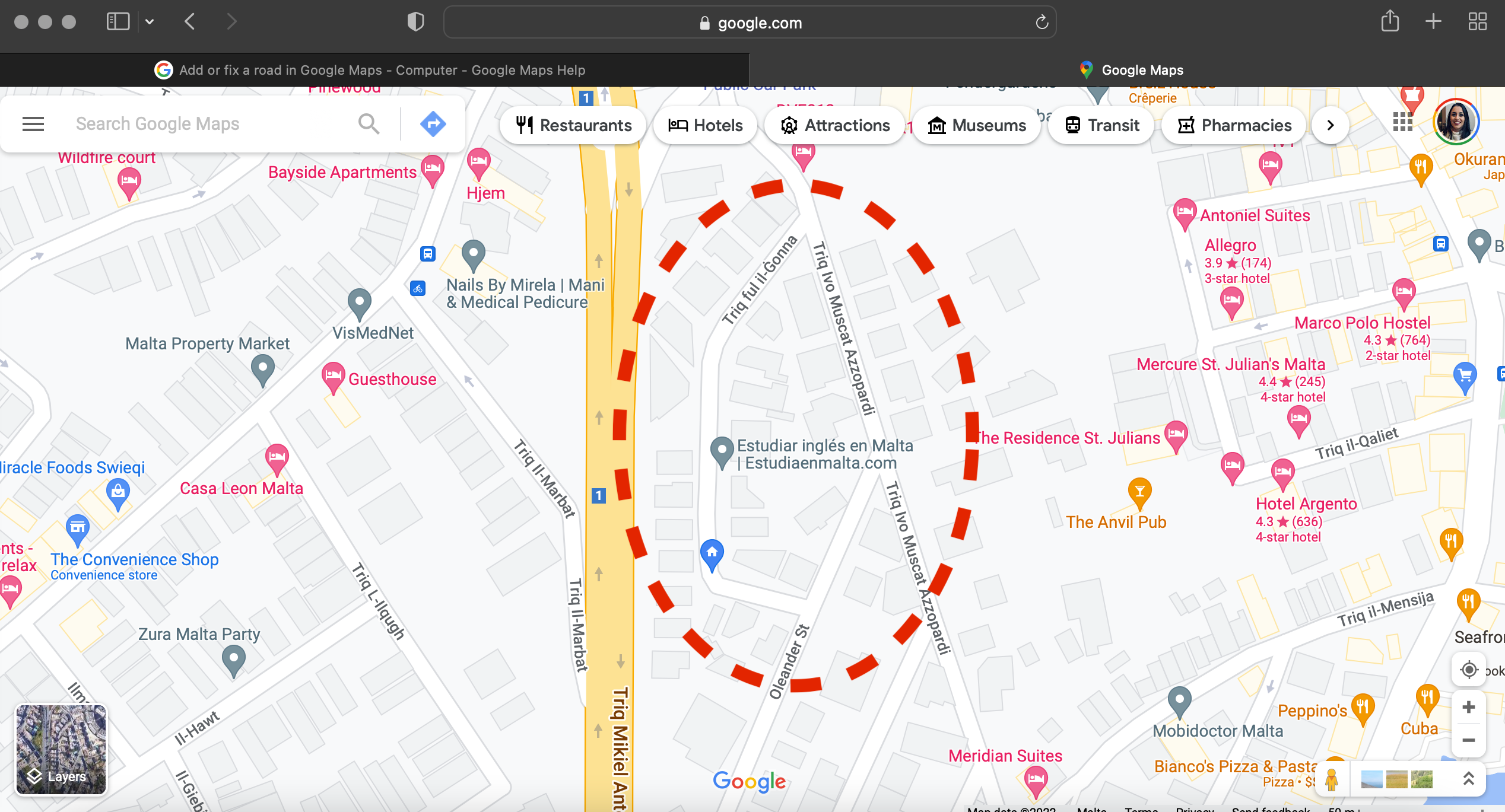 Changing a Street Name Google - Message 177335656 12048797367492333470 