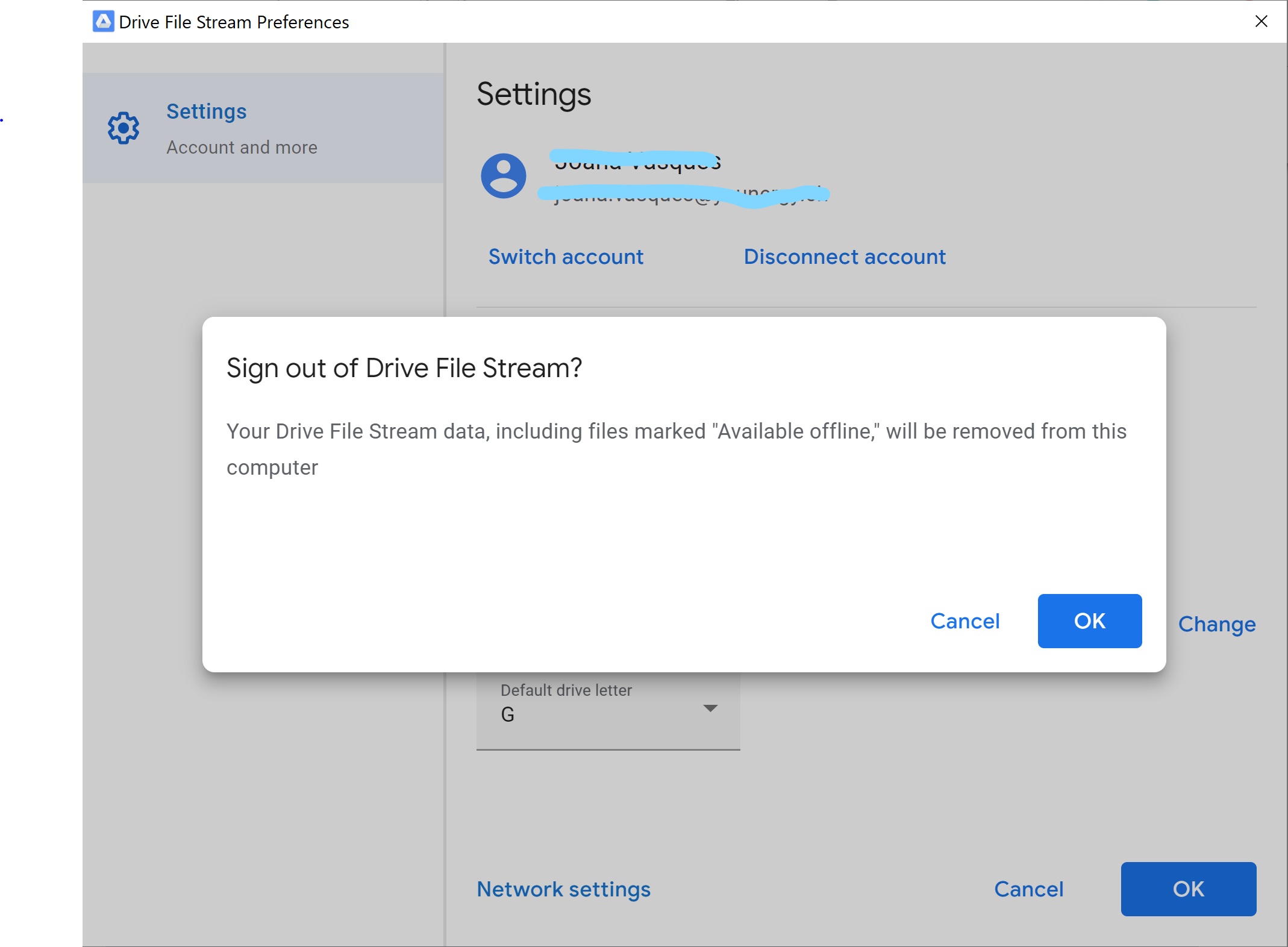 google drive windows sharing domain