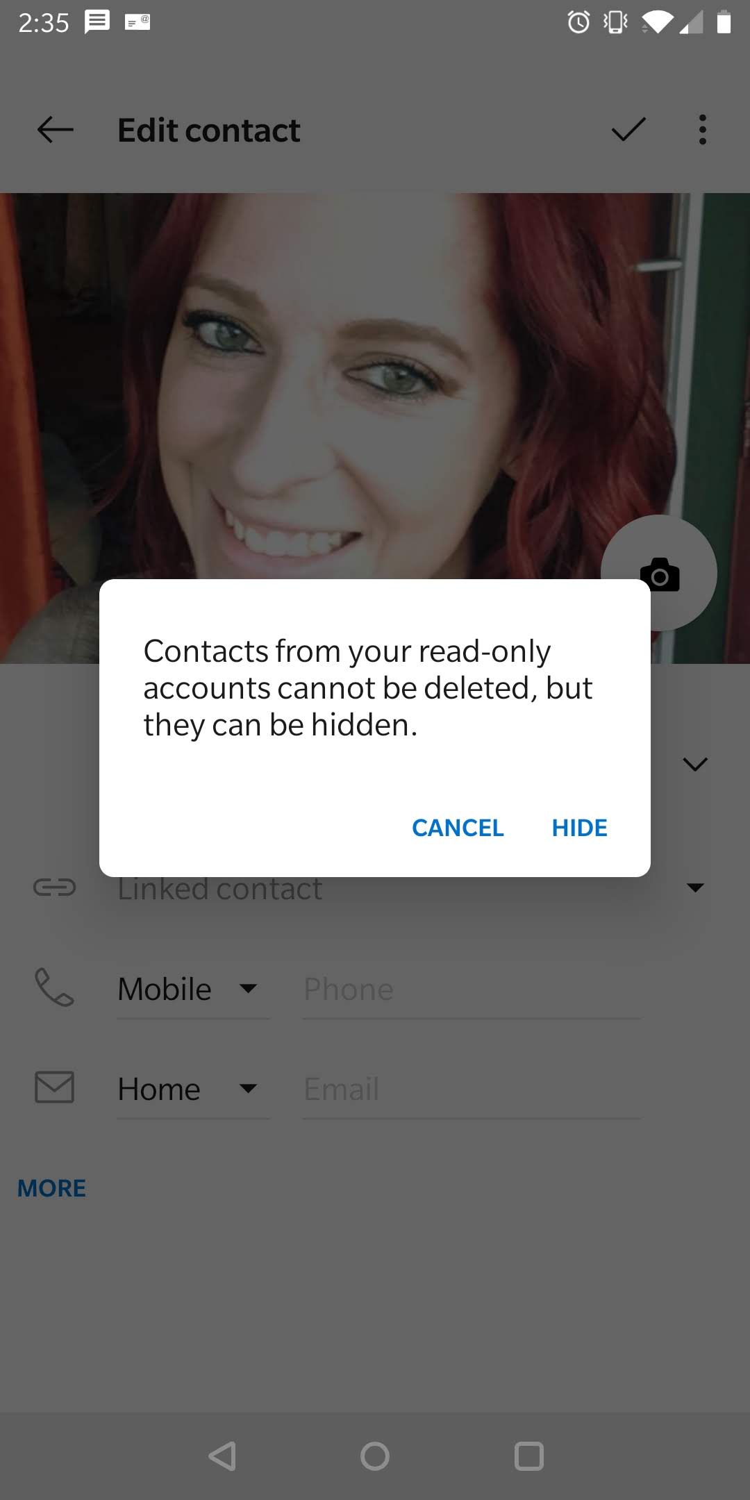 Not all contacts were deleted