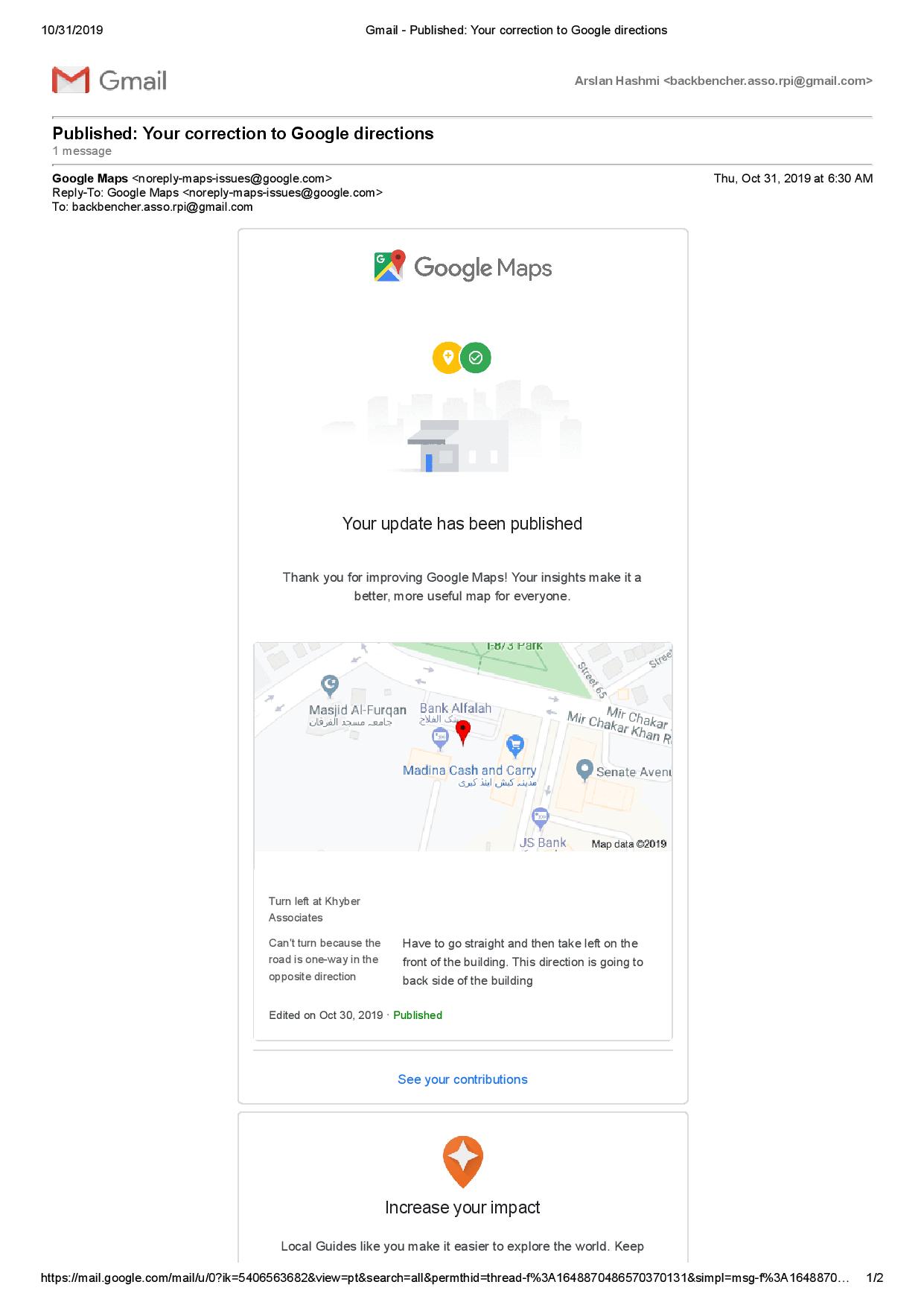 Wrong Direction Route For My Business On Google Map Google Maps Community