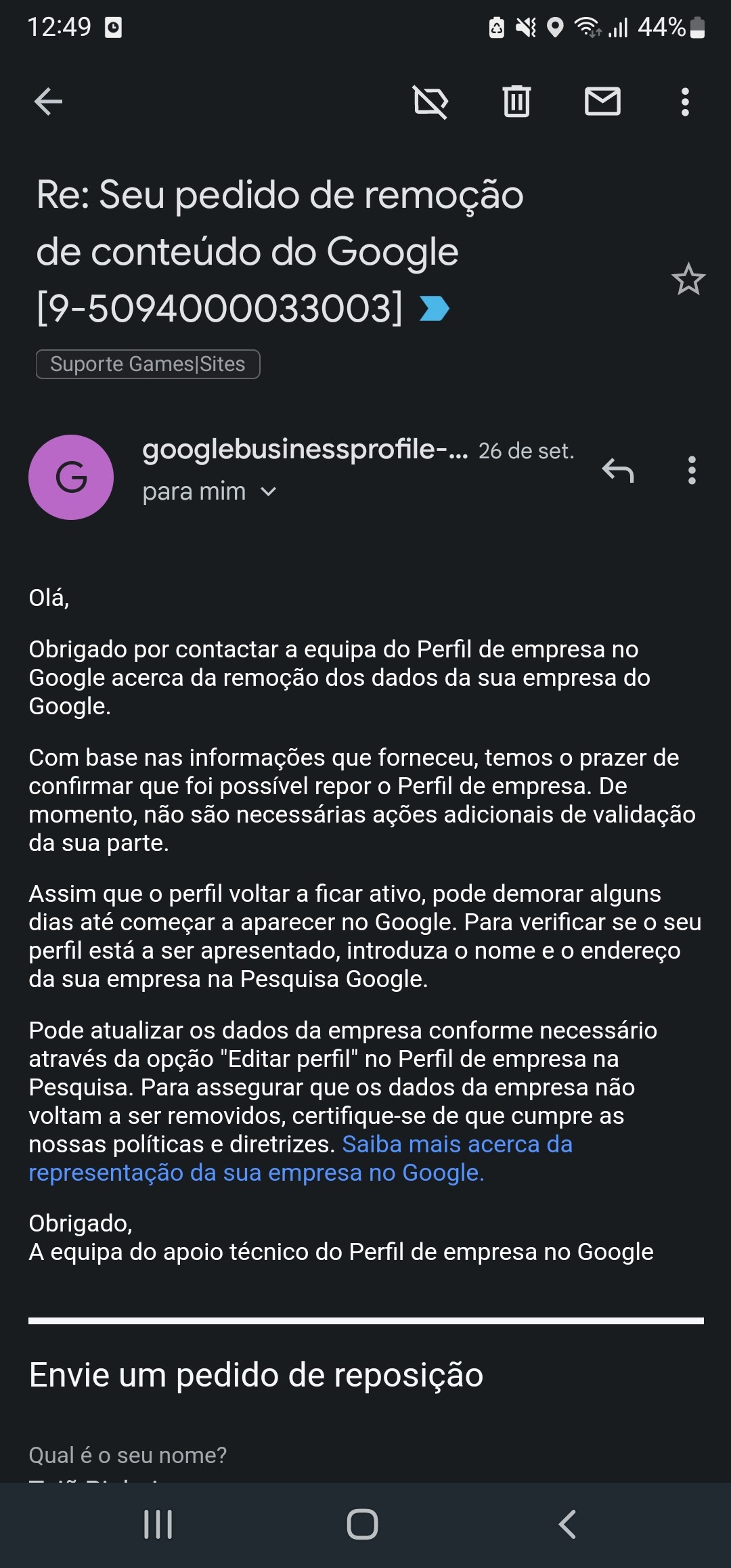 Não consigo editar os horários de funcionamento do estabelecimento, mesmo  com o e-mail verificado - Comunidade Perfil da empresa no Google