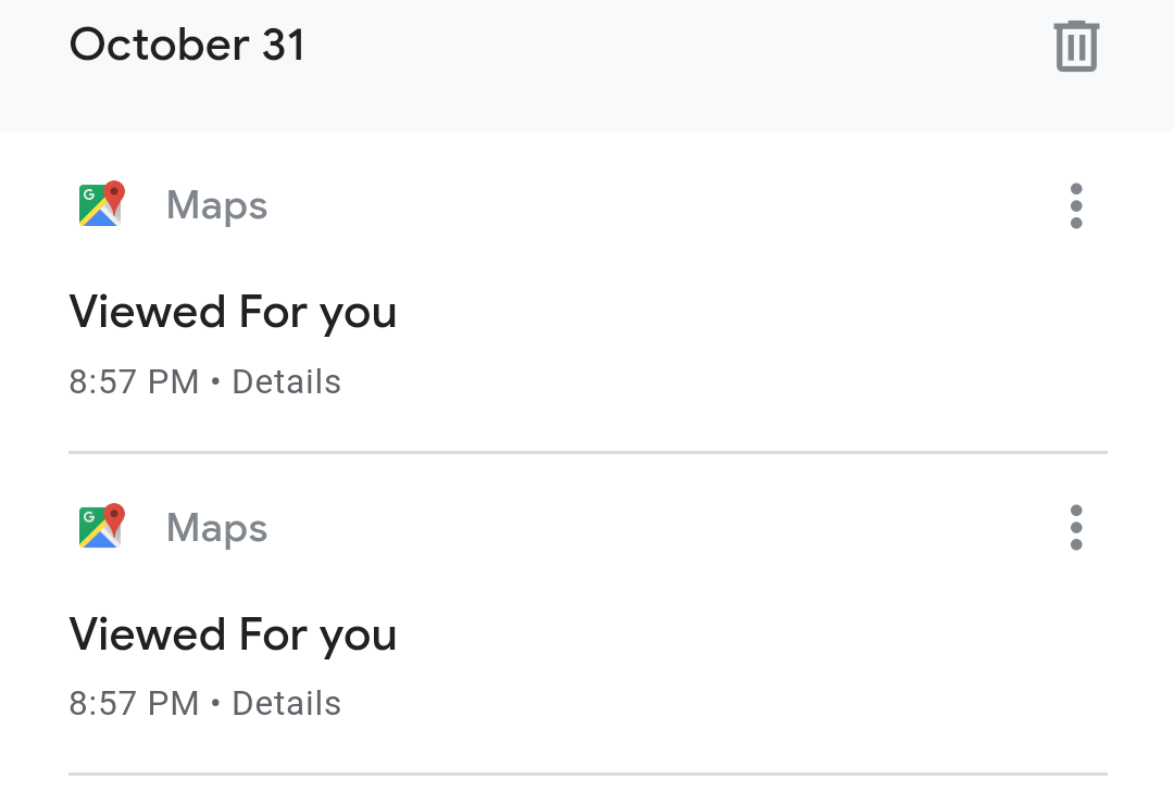When reviewing my maps activity, I keep finding 'Viewed for you.' What ...