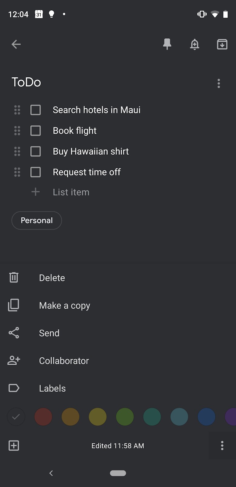 Google Keep On Android No Dark Theme Option Docs Editors Help