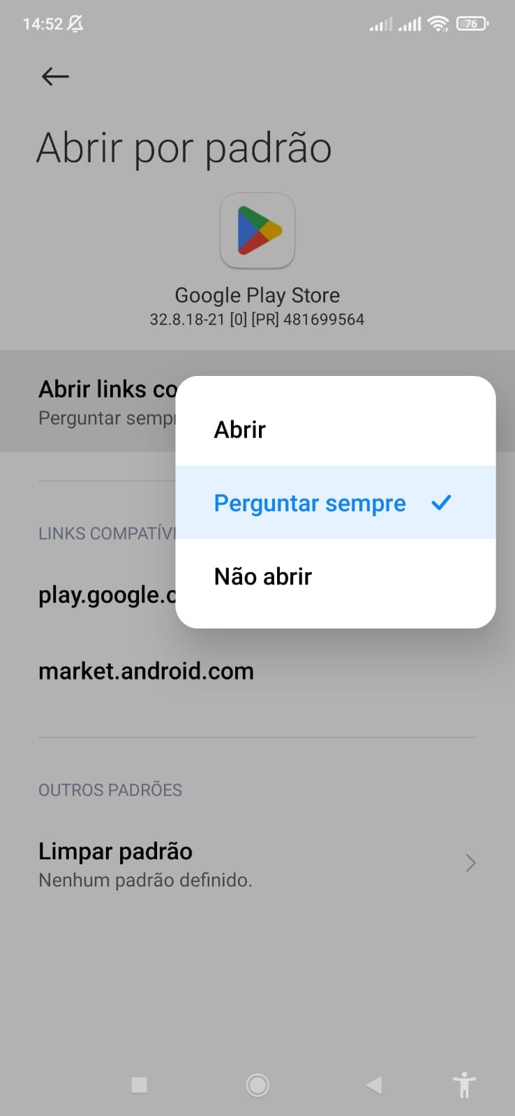 Abrir link - Comunidade Google Play