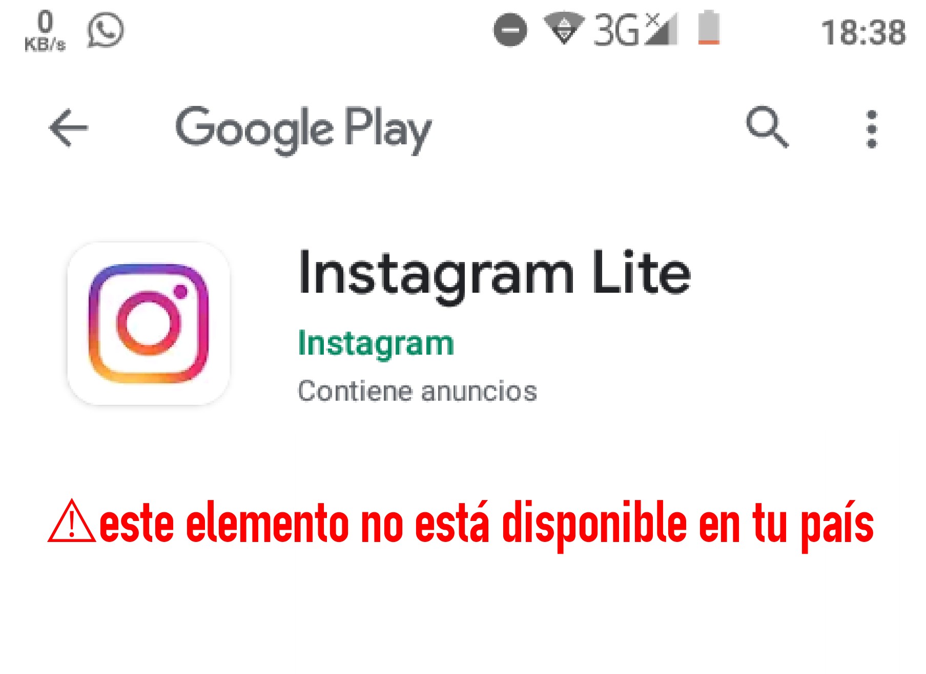 Este elemento no está disponible en tu país. - Comunidad de Google