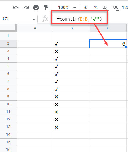 How to Insert Cross Text Symbol in Excel & Google Sheets