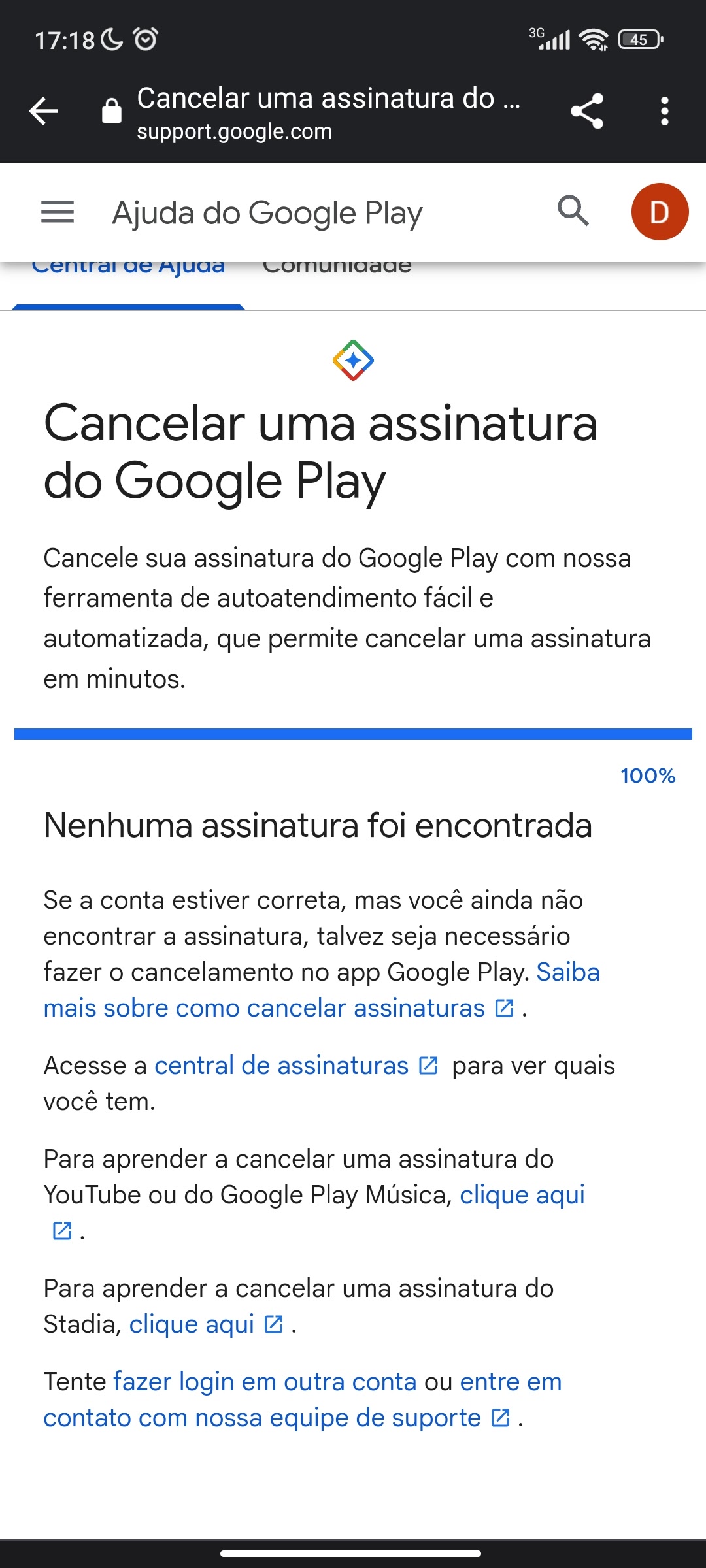 Como cancelar assinatura play store