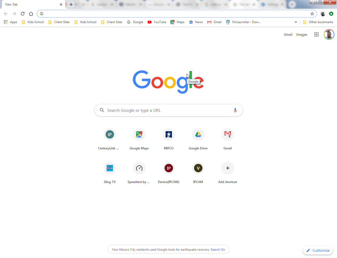 Where is the tools icon on the google browser settings