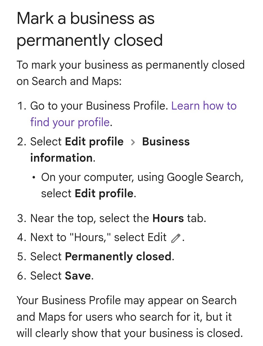 Delete my business Google Business Profile Community