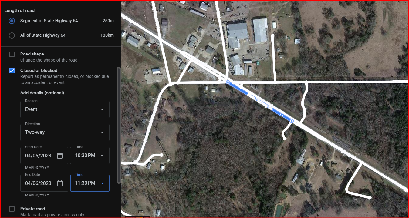 Event Road Closures Google Maps Community