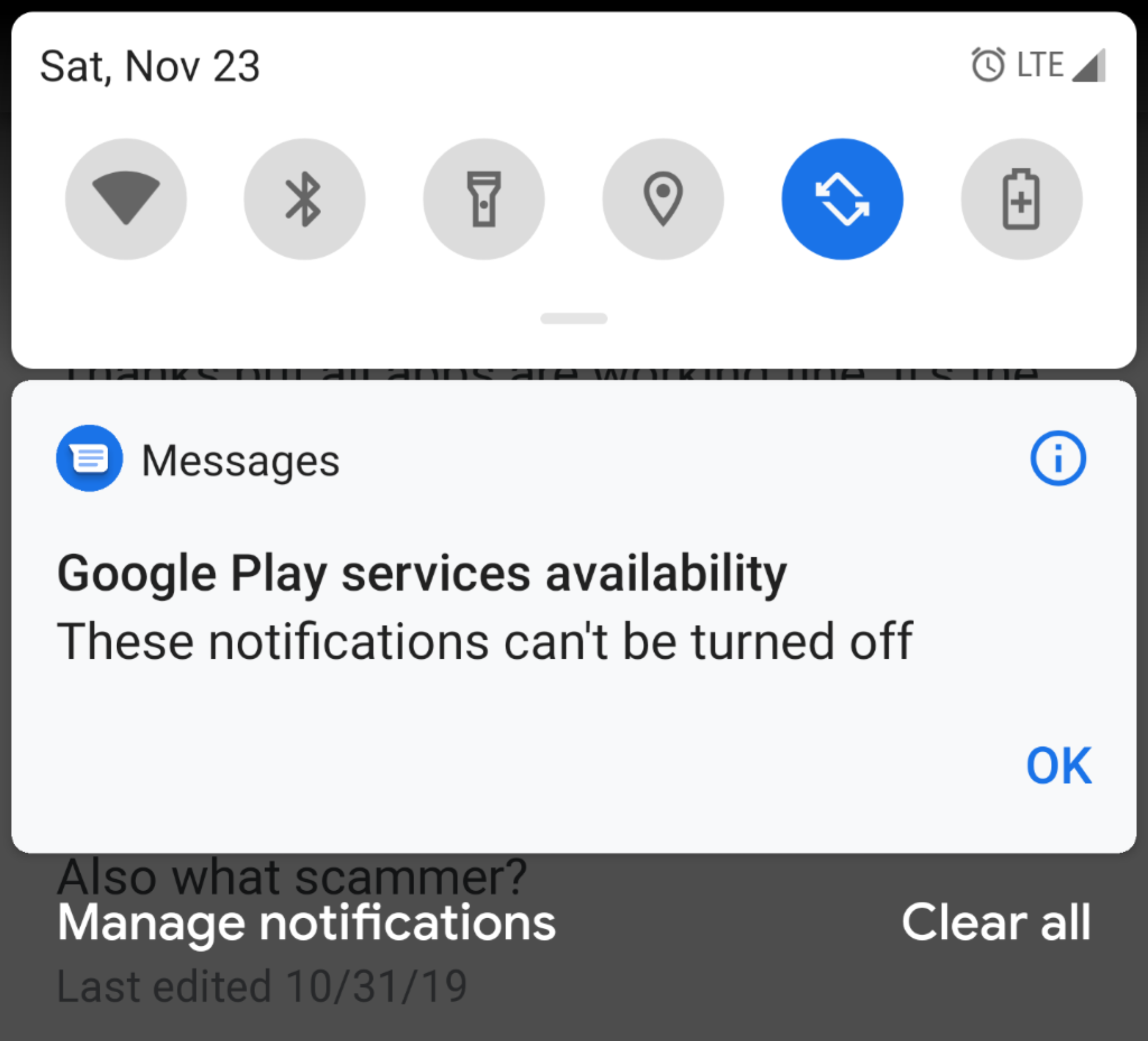 How To Disable Google Play Services Error Notificarion Google Play Community - roblox unable to contact server android