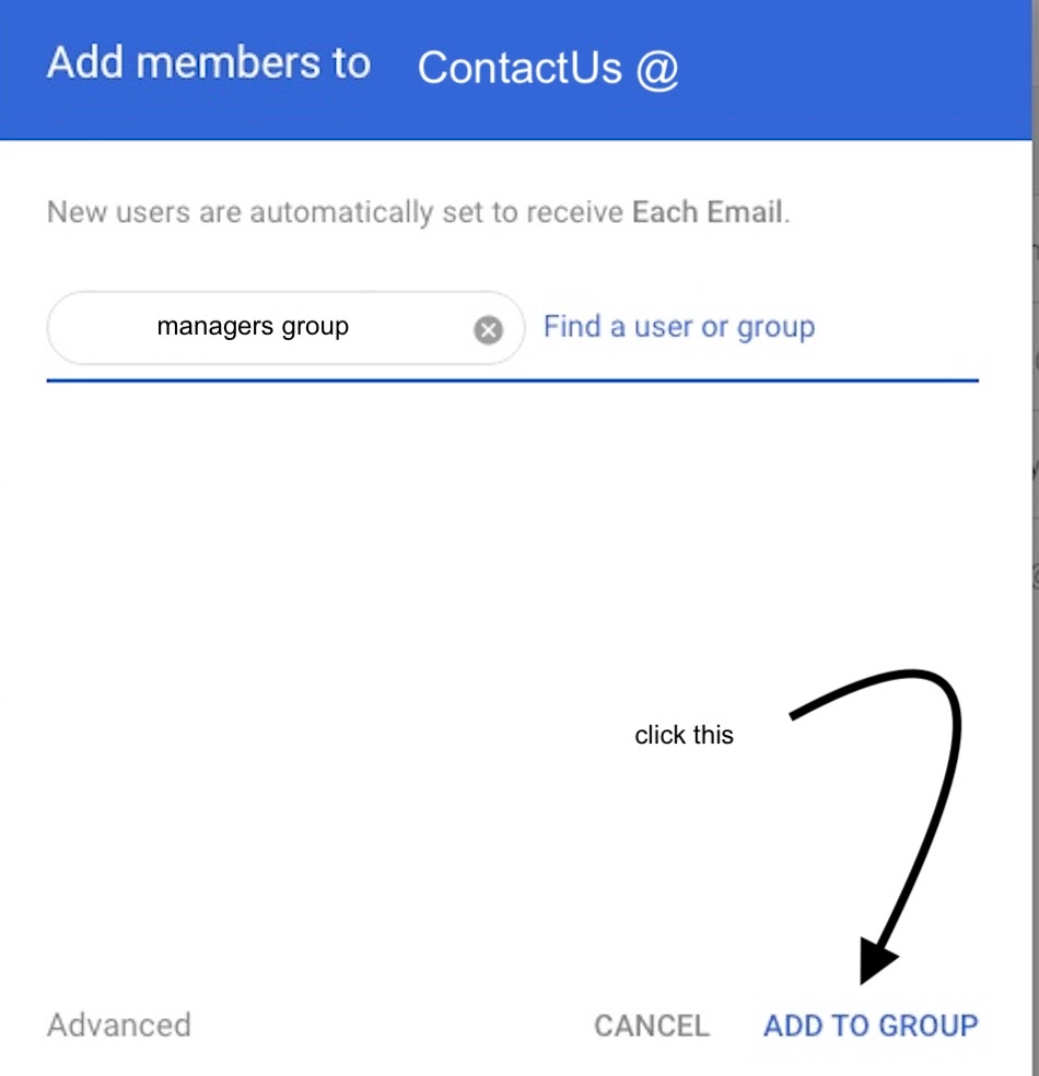 How to add a Google Group