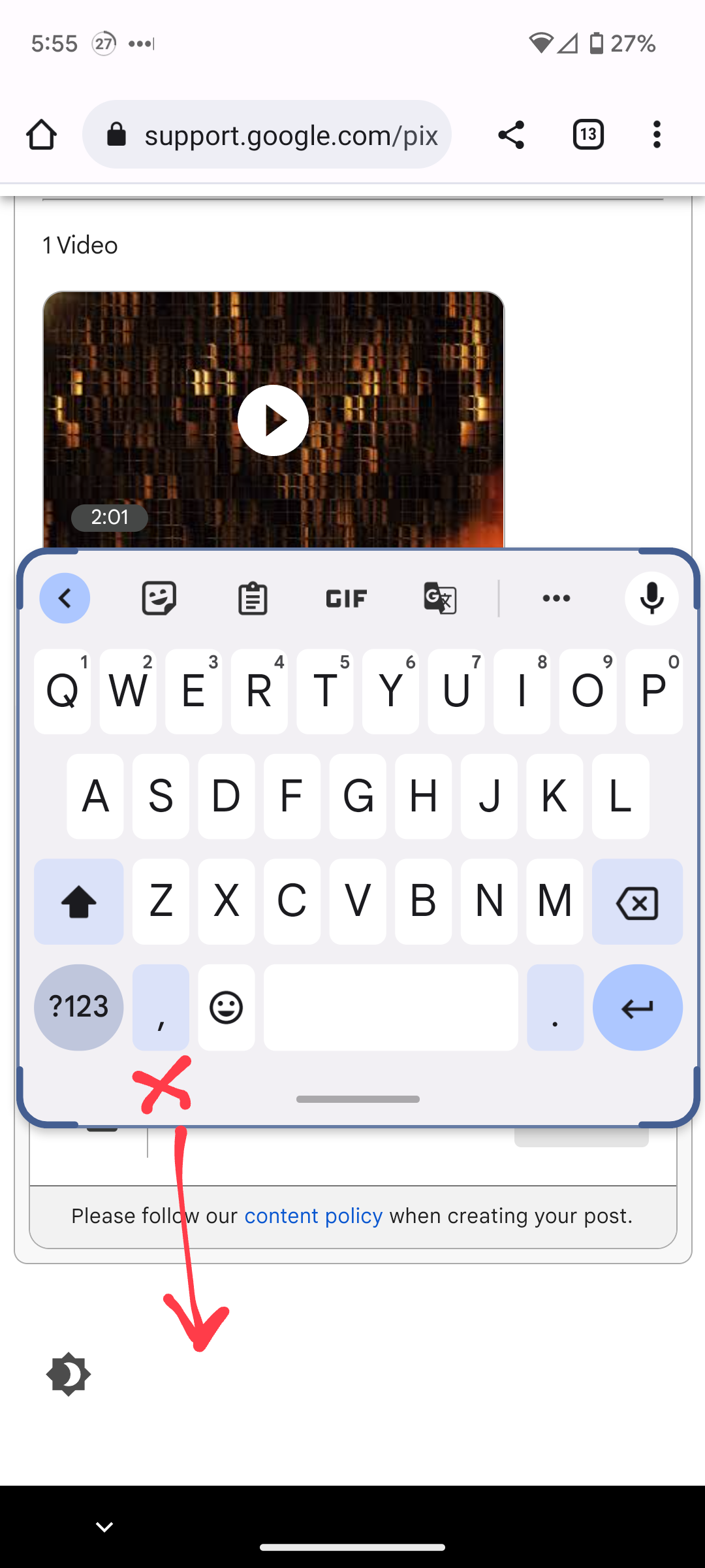 Remove Floating toggle invert - Google Pixel Community